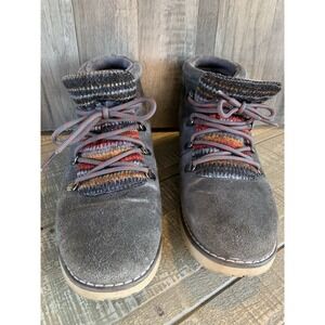 BOBS Skechers Boots Womens‎ Size 8 Alpine Keep Trekking Ankle Bootie Gray Aztec